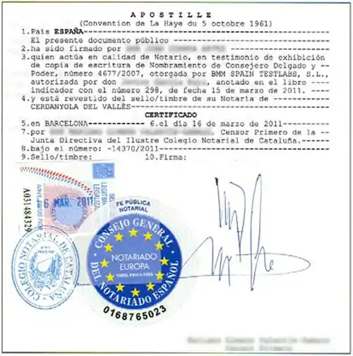 Apostilla de La Haya