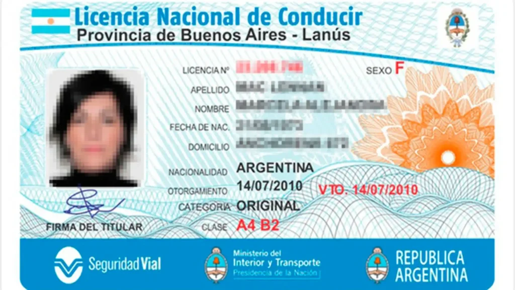 Licencia de conducir de Argentina