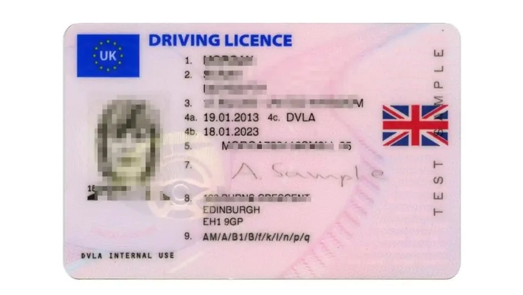 Licencia conducción Inglaterra Reino Unido