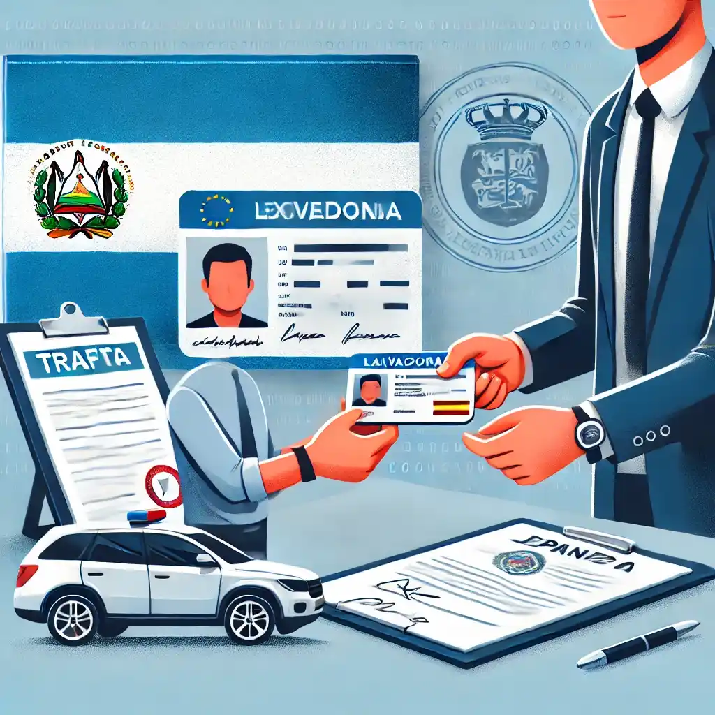 Canje de carnet de conducir de El Salvador