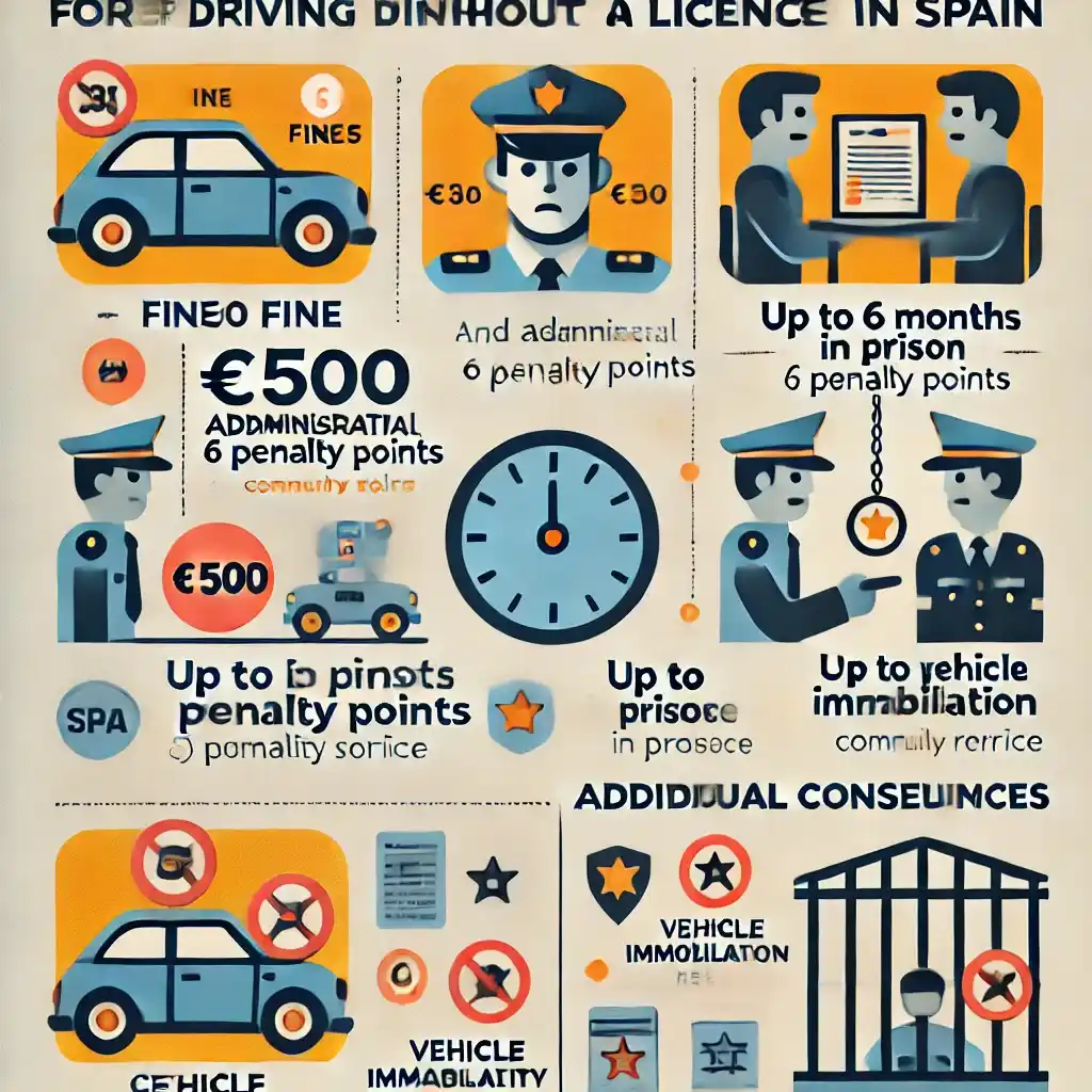 Multas por conducir sin carnet de conducir