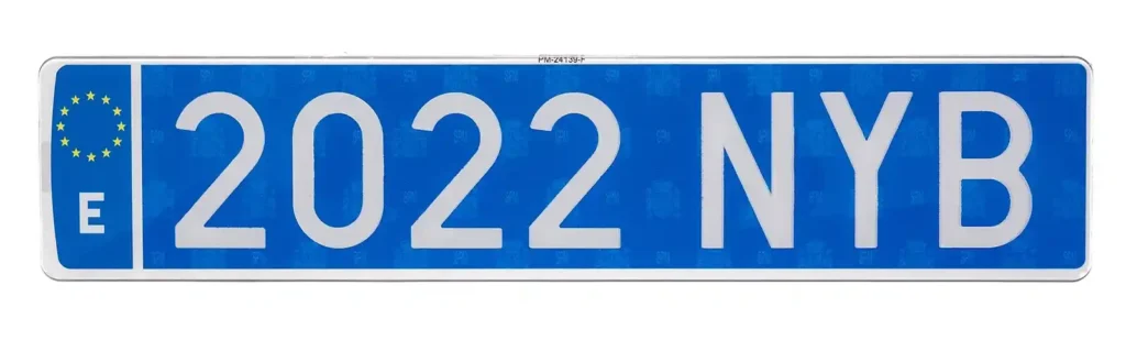 matrícula azul