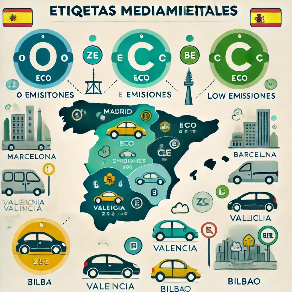 Etiquetas medioambientales, por provincias.