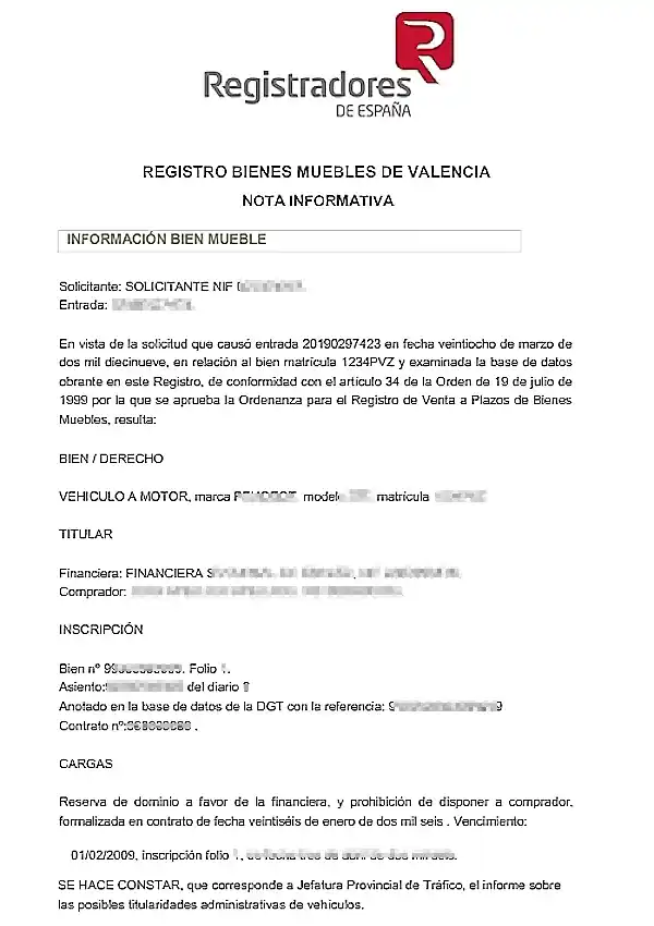 Nota simple ejemplo reserva dominio