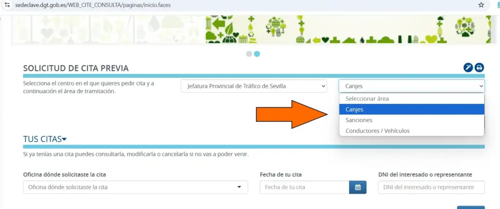 Obtener localizador DGT para canje de carnet