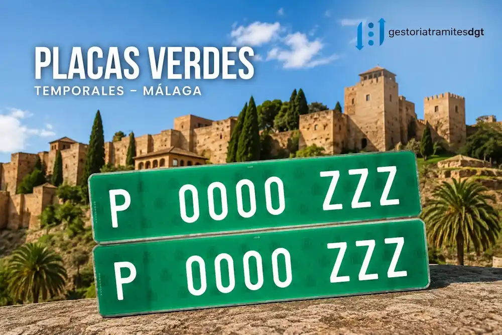Matrículas o Placas verdes temporales en Málaga - Gestoría de vehículos importados