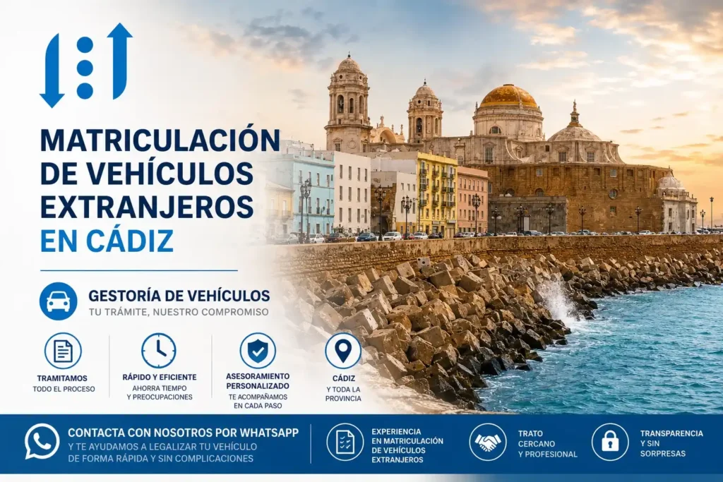 Matriculación de vehículos extranjeros en Cádiz
