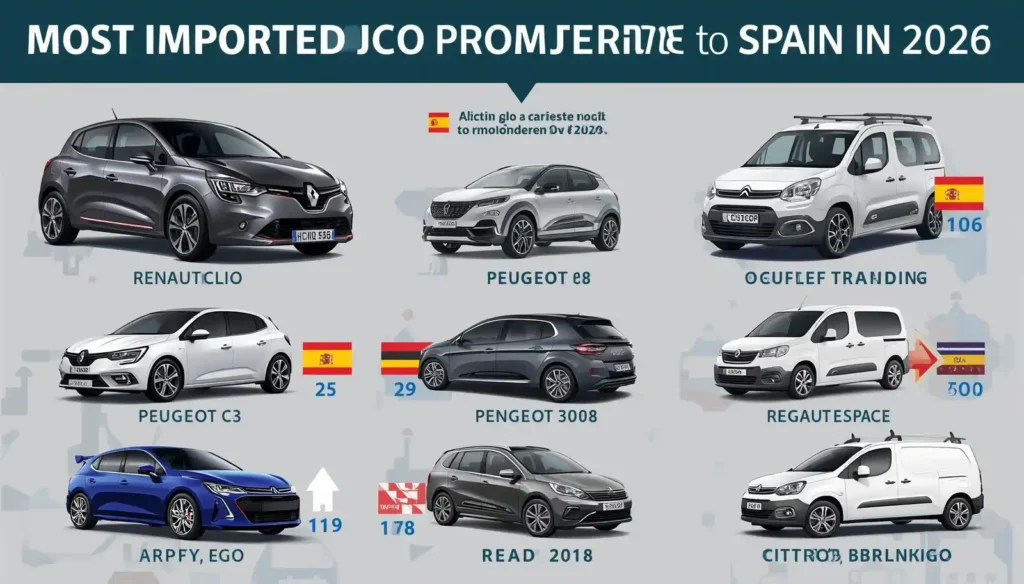Modelos de coches más importados de Francia