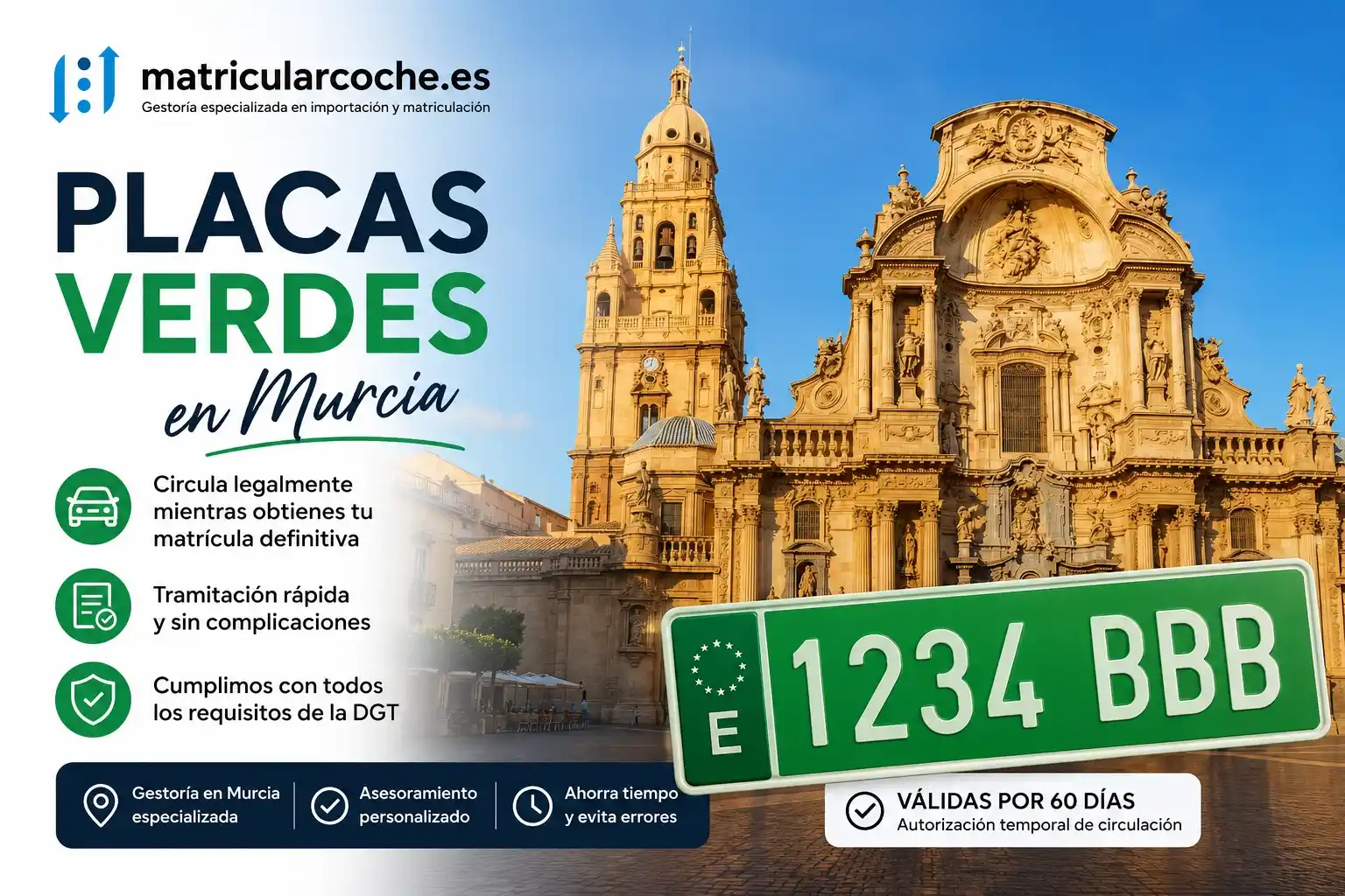 Placas o matrículas temporales en Murcia