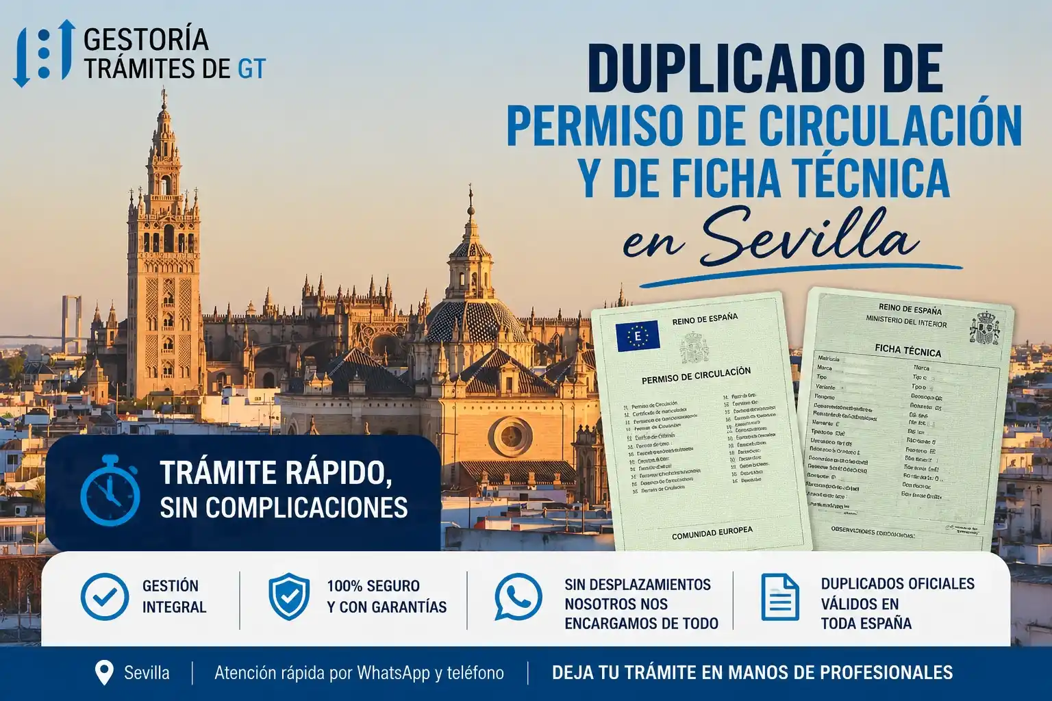 Duplicado de permiso de circulación y Ficha técnica en Sevilla