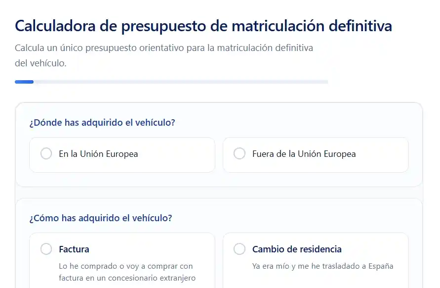 Calculadoras para importar coches impuestos y matriculación