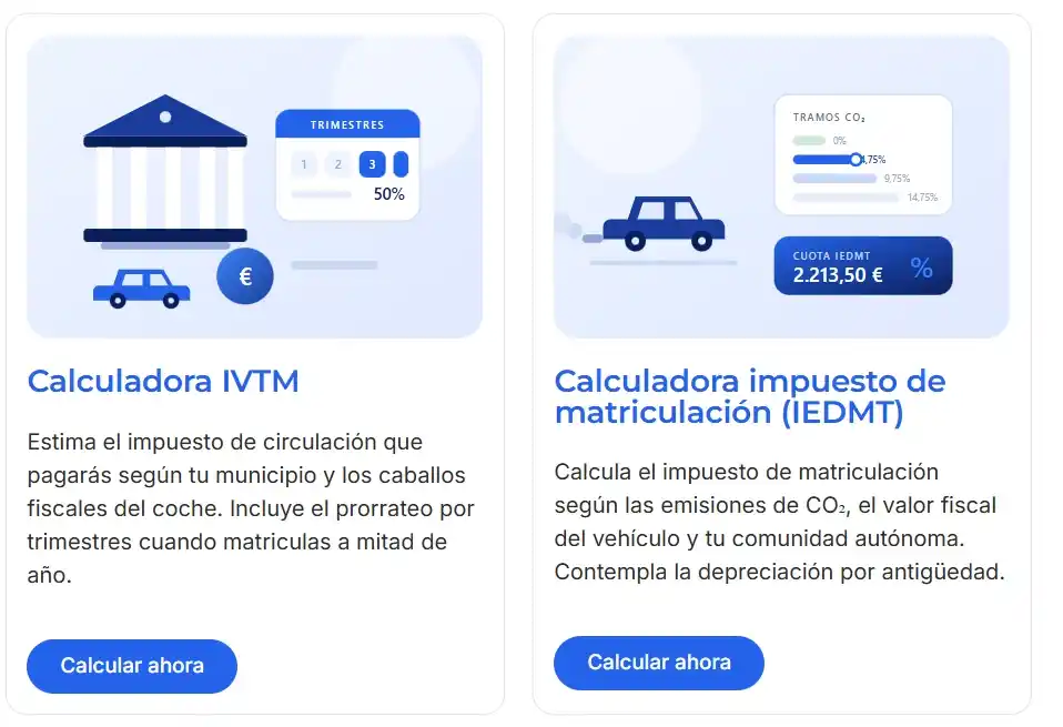 Calculadoras para importar coches impuestos y matriculación