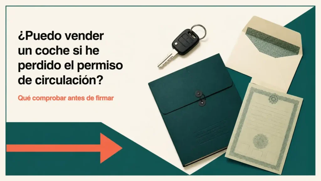 ¿Puedo vender un coche si he perdido el permiso de circulación