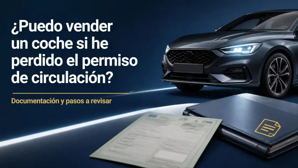¿Puedo vender un coche si he perdido el permiso de circulación?